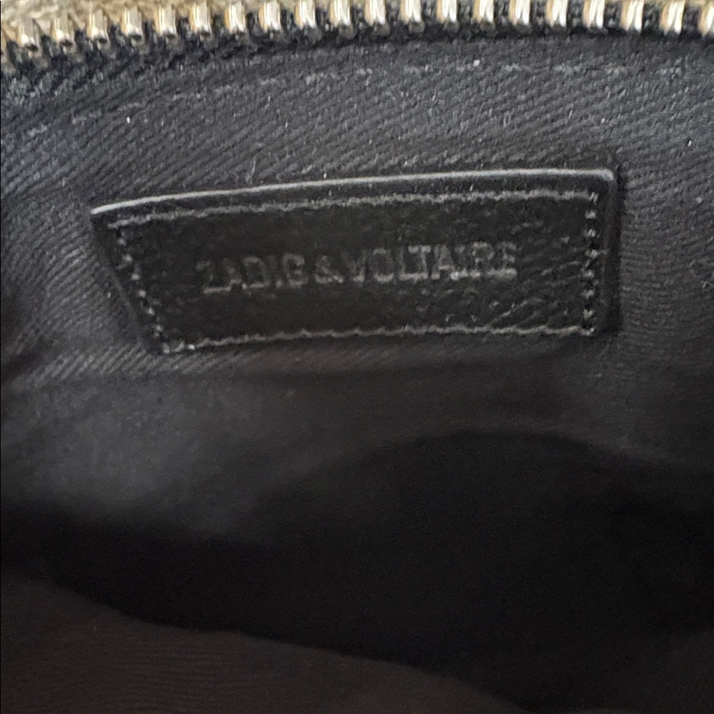 Zadig & Voltaire Noir Mini Uma Wings Leather Wristlet - Picture 7 of 9